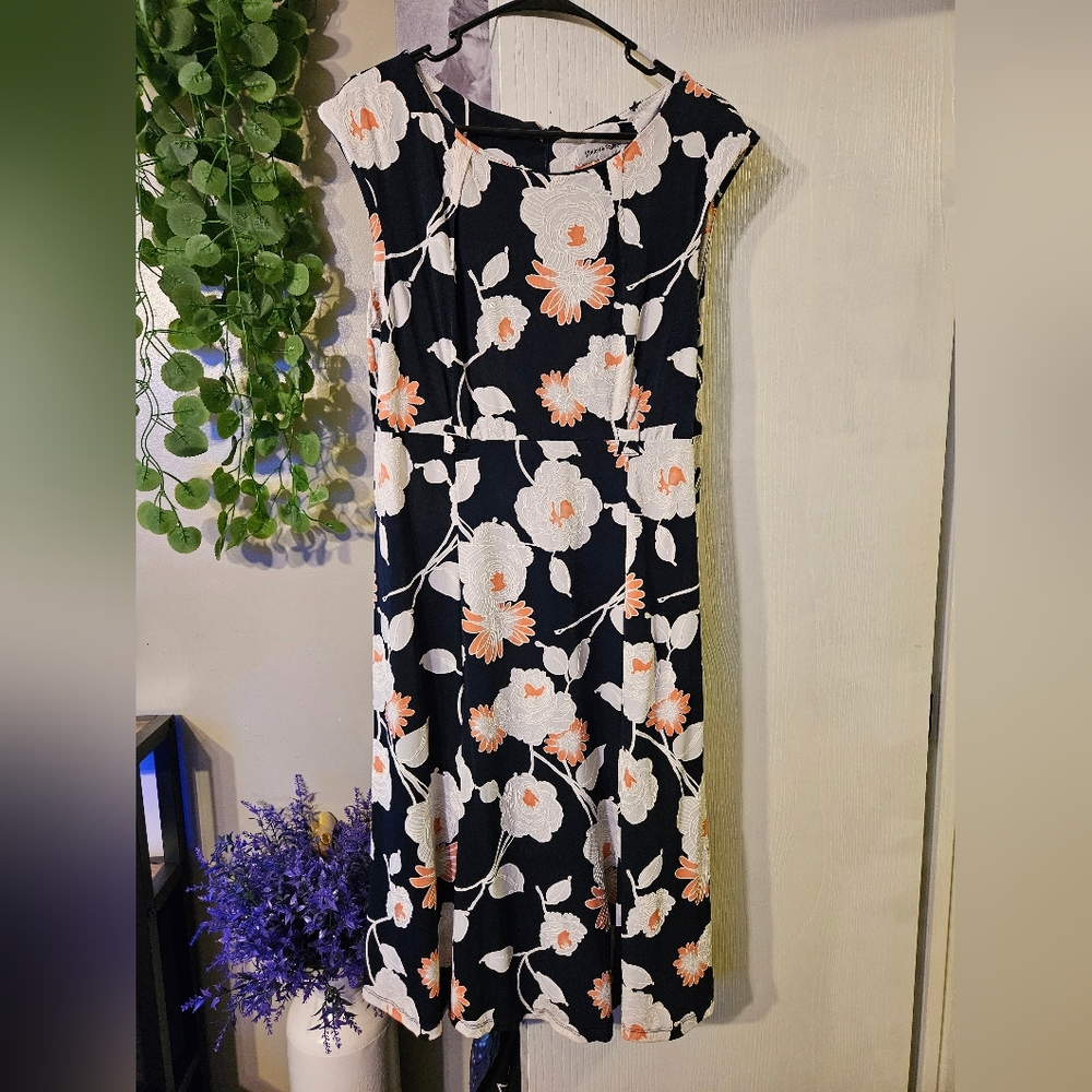 Shelby and palmer blue and pink floral dress size 14
